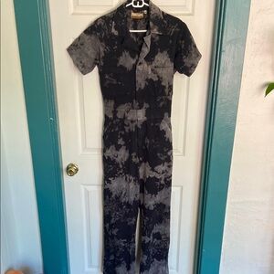 Big Bud Press Black and Gray Tie-Dye Jumpsuit
